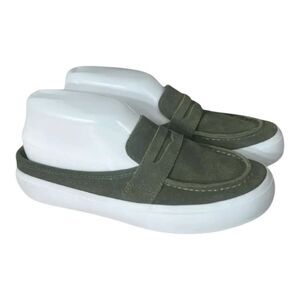 Chooka Leota Women Loafers Size 6 Dark Green Suede Clog Mules Rubber Outsole